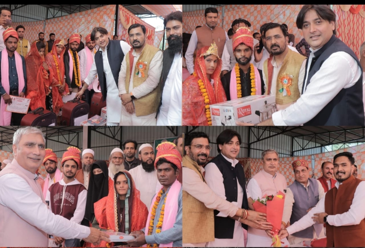 मुख्यमंत्री सामूहिक विवाह का हुआ भव्य आयोजन विधायक उमर अली ख़ान व ब्लॉक प्रमुख प्रतिनिधि योगेश पुंडीर ने दिया आशीर्वाद