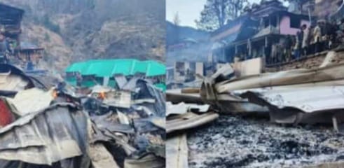 सावणी गांव में लगी आग, मुख्यमंत्री ने दिए राहत कार्य तेज करने के निर्देश
