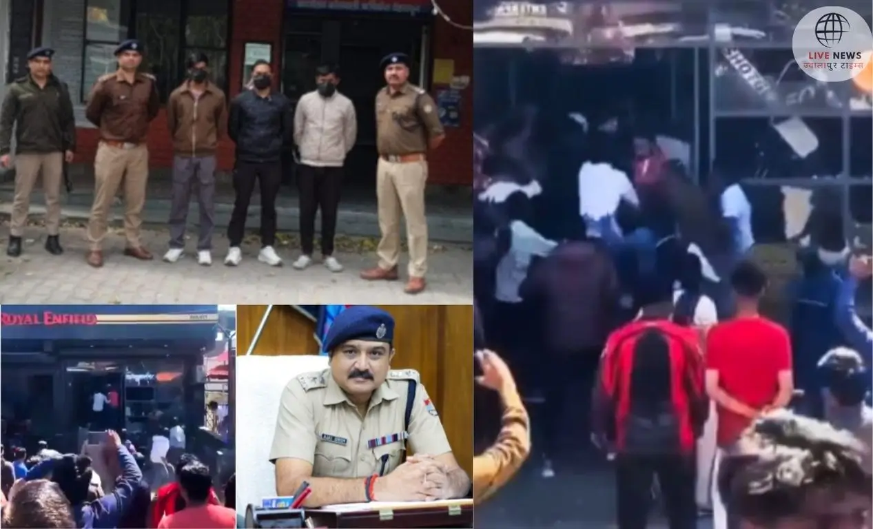 "ऋषिकेश में बुलेट शोरूम में तोड़फोड़ की घटना, पुलिस द्वारा आरोपी गिरफ्तार।"