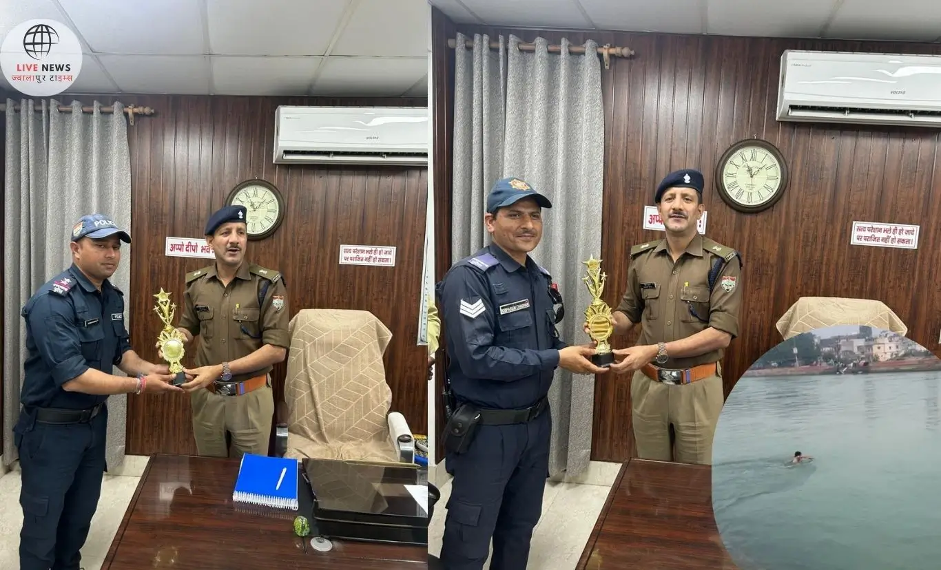 "सीपीयू रुड़की के पुलिसकर्मी गंगनहर में डूबती लड़की को बचाते हुए"