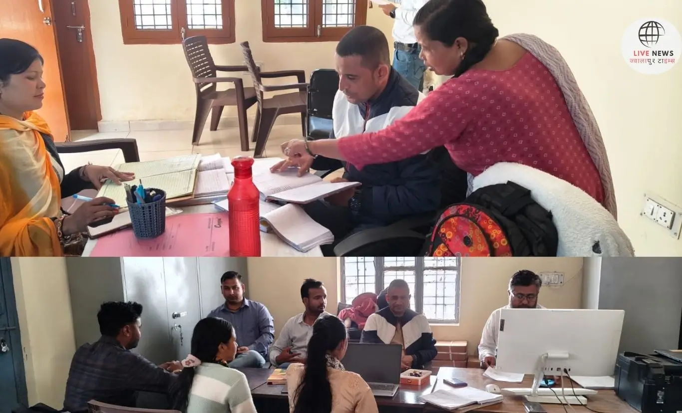 ग्रामोत्थान परियोजना के तहत विकासखंड बहादराबाद, नारसन और लक्सर में चल रही योजनाओं का निरीक्षण करते अधिकारी।