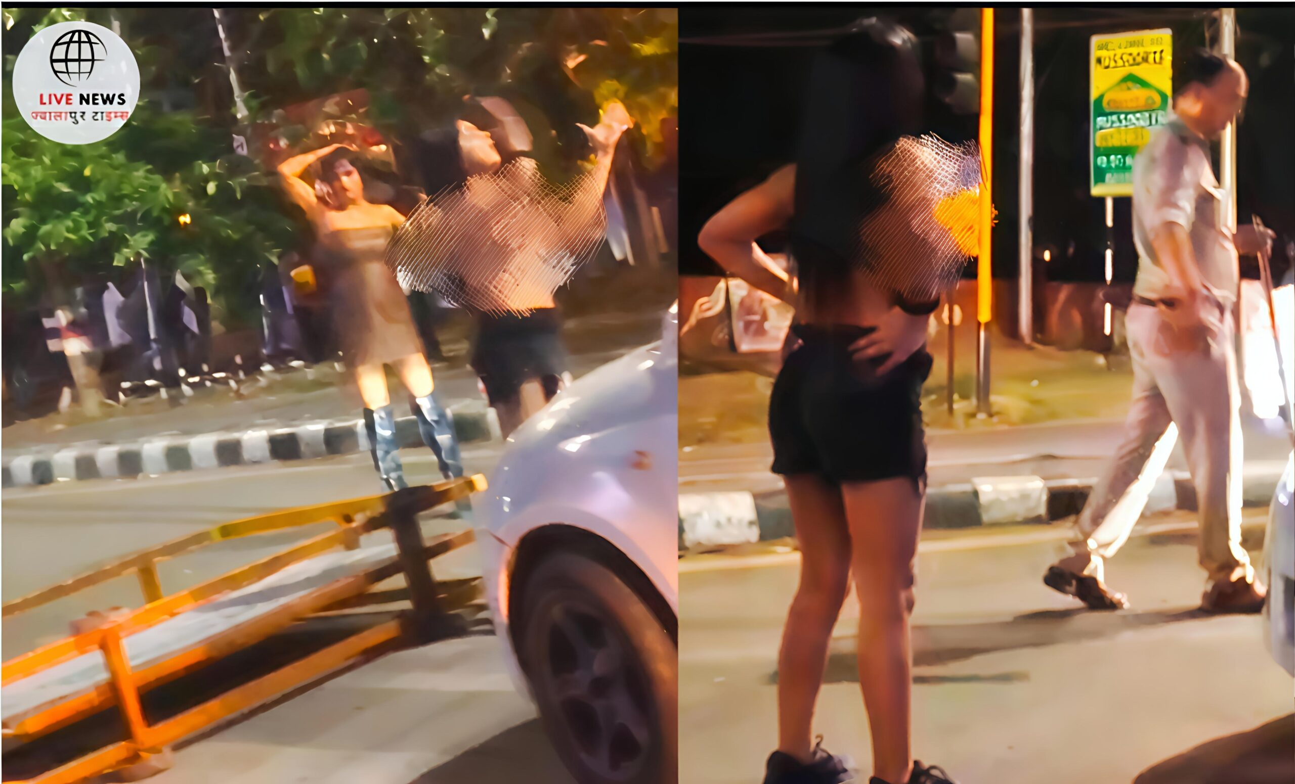 राजपुर थाना क्षेत्र में पुलिस चेकिंग के दौरान हंगामा करते किन्नर, सीज किया गया वाहन