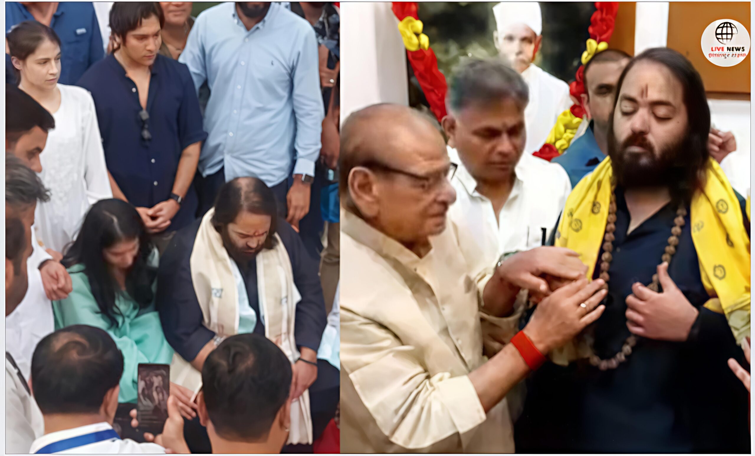 हरिद्वार के हरकी पैड़ी पर मां गंगा की पूजा करते अनंत अंबानी और उनकी पत्नी राधिका
