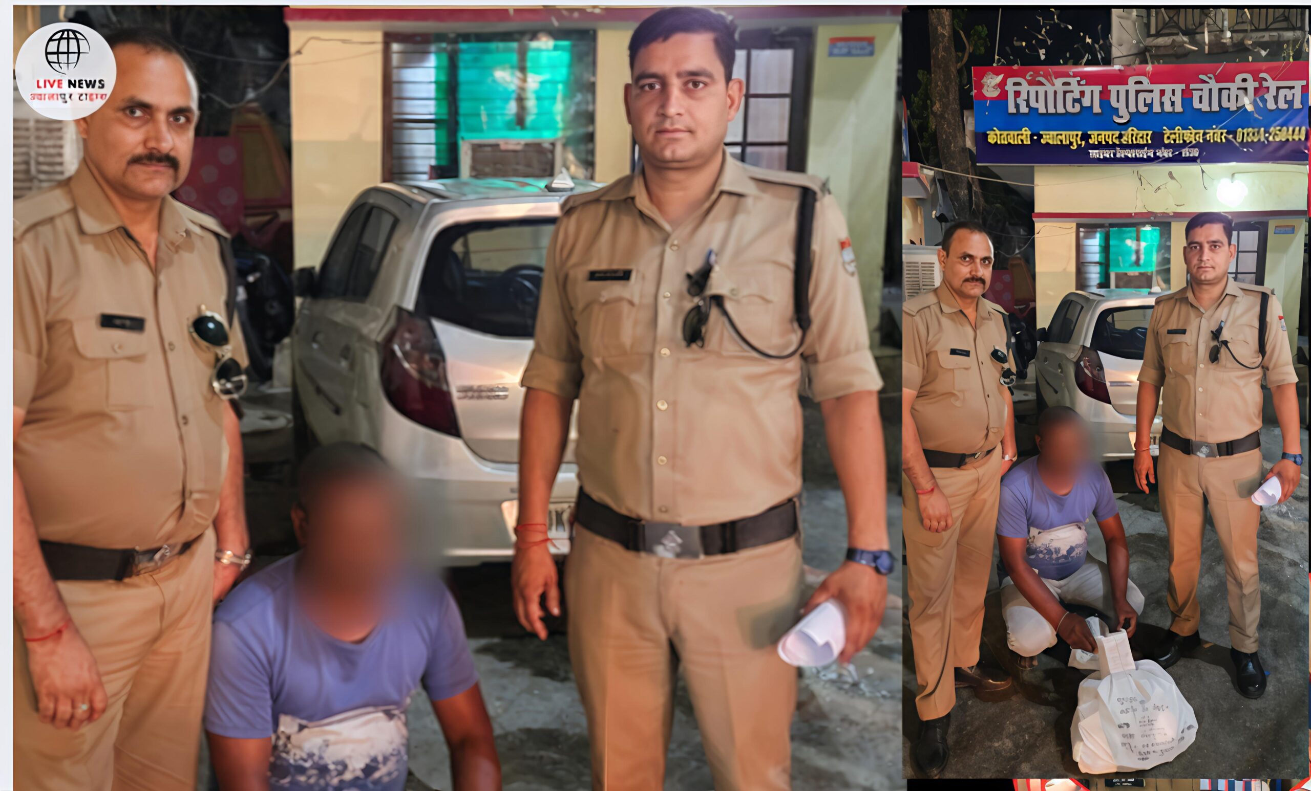 ज्वालापुर पुलिस द्वारा देशी शराब के साथ तस्कर गिरफ्तार