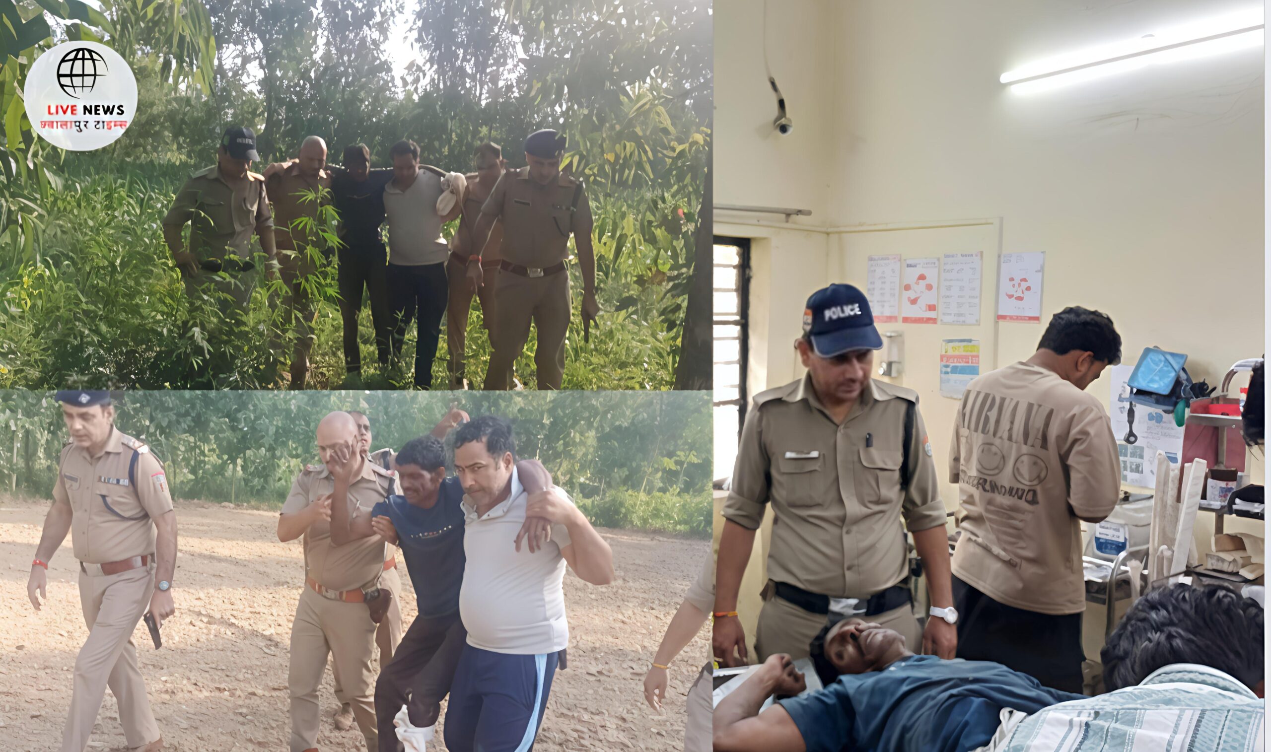 हरिद्वार पुलिस द्वारा रोला हेड़ी जंगल में गोकशी के आरोप में आरोपी को गिरफ्तार करते हुए