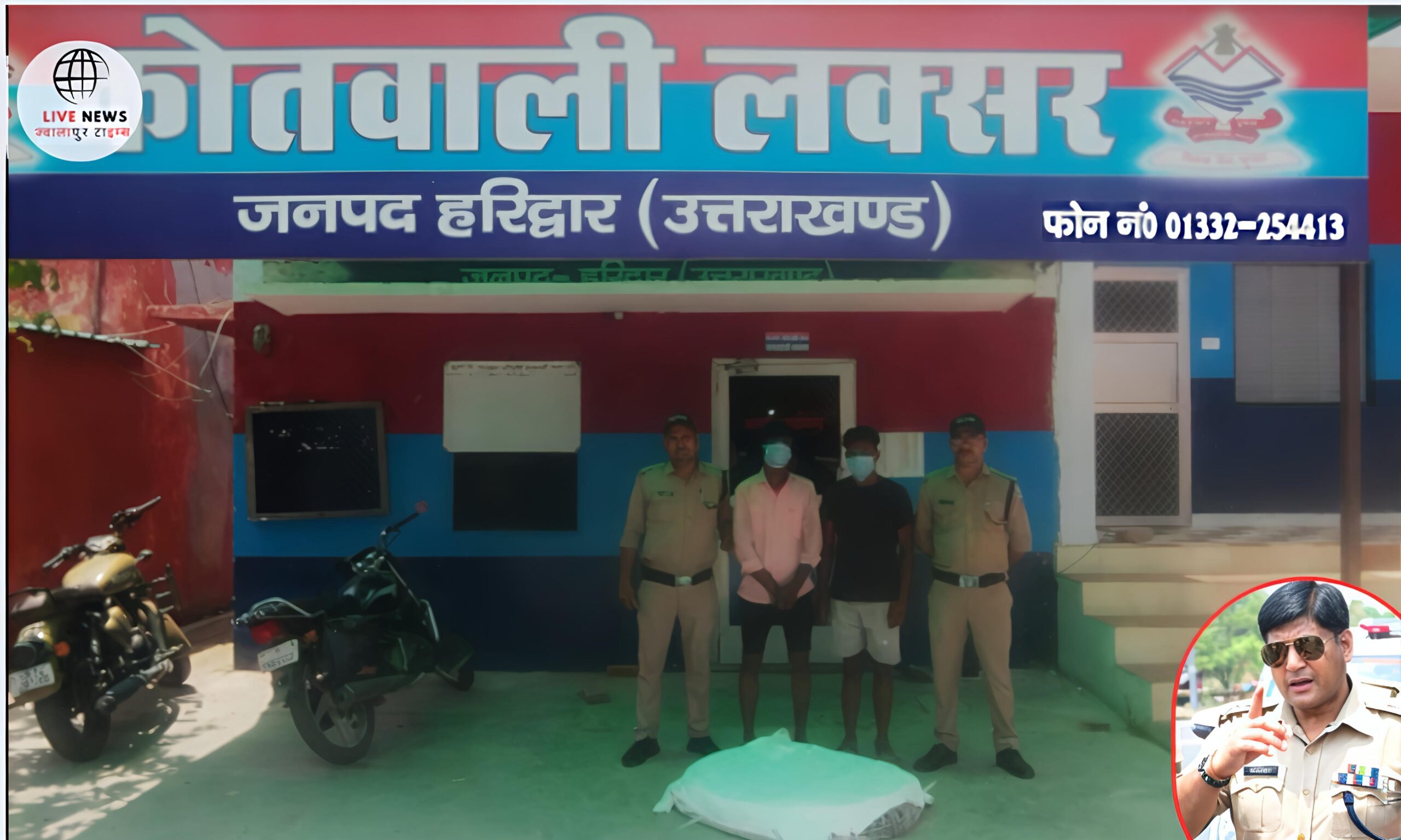 लक्सर पुलिस द्वारा विद्युत तार चोरी के आरोपी गिरफ्तार करते हुए - 70 किलो तार सहित बरामदगी की तस्वीर