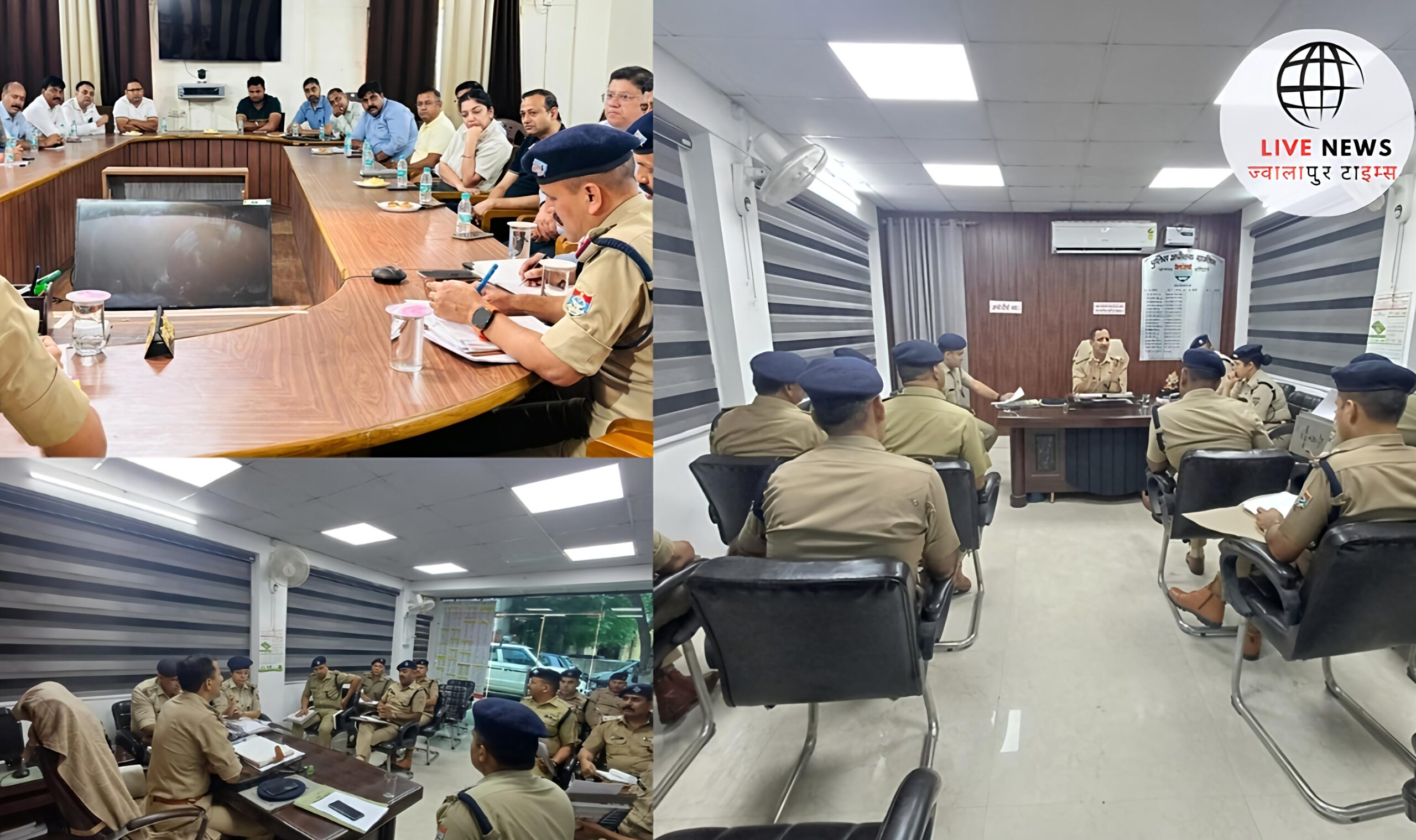 हरिद्वार पुलिस द्वारा कांवड़ मेला 2025 की तैयारियों को लेकर आयोजित समीक्षा बैठक का दृश्य