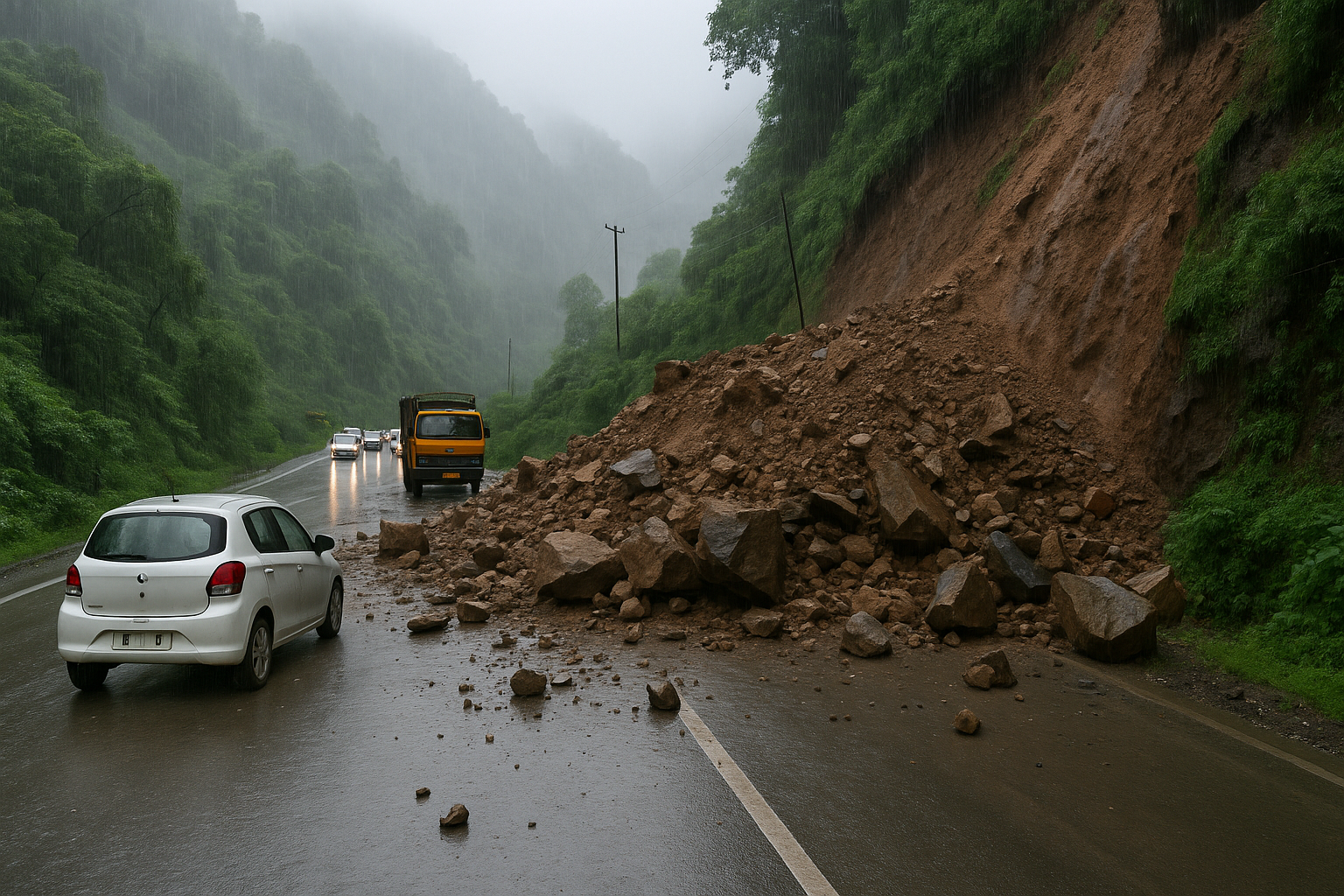 चमोली में बारिश बनी मुसीबत, बदरीनाथ हाईवे भूस्खलन के चलते घंटों बंद, 70 से ज्यादा गांवों में बिजली आपूर्ति भी बाधित