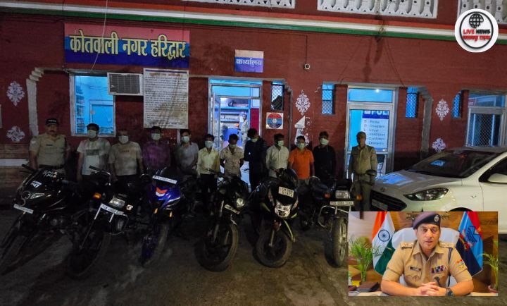 हरिद्वार पुलिस का रात्रि वाहन चेकिंग अभियान