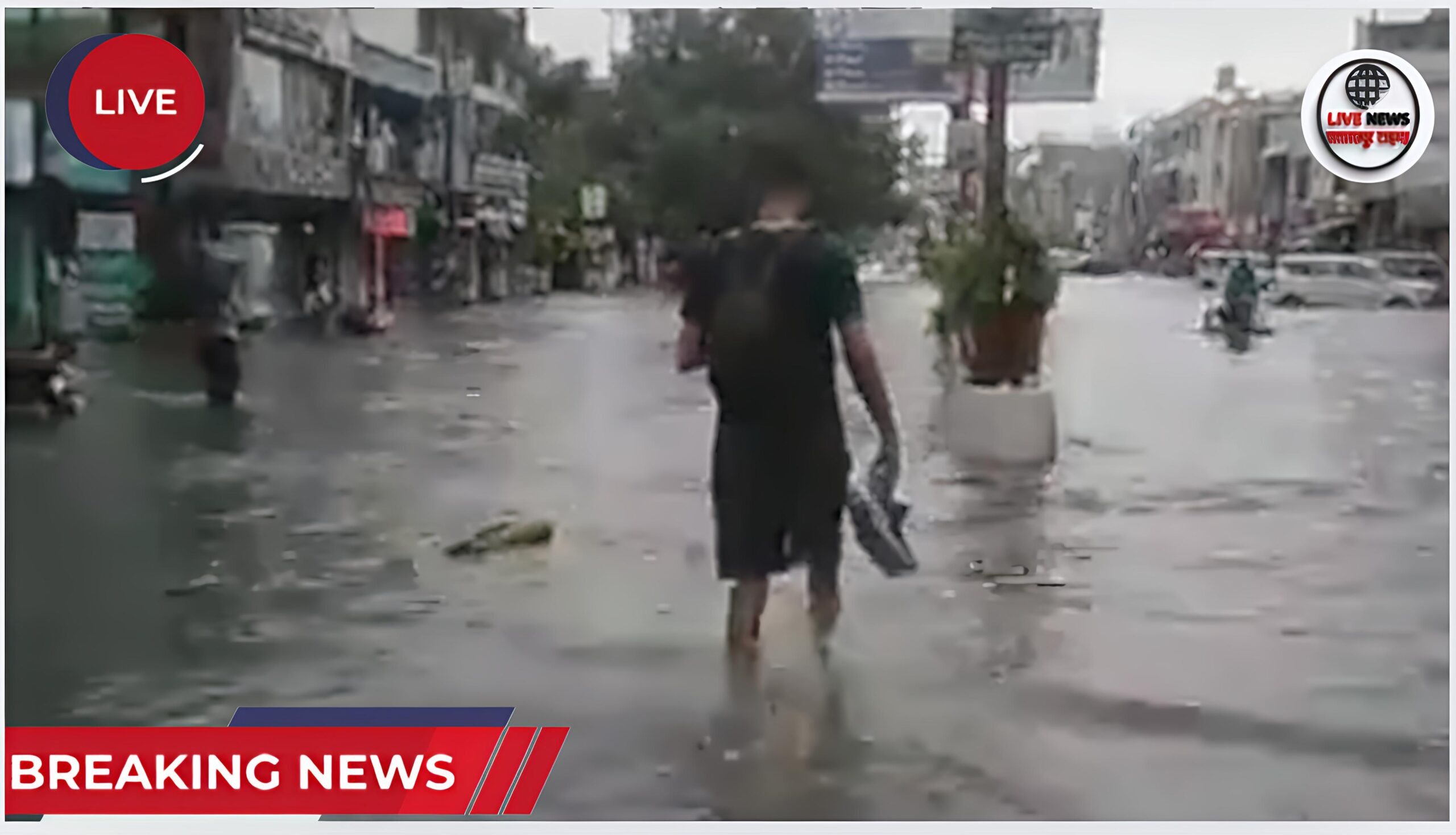 हरिद्वार में बारिश के बाद टिबड्डी फाटक से हनुमान मंदिर तक जलभराव की भयावह तस्वीर