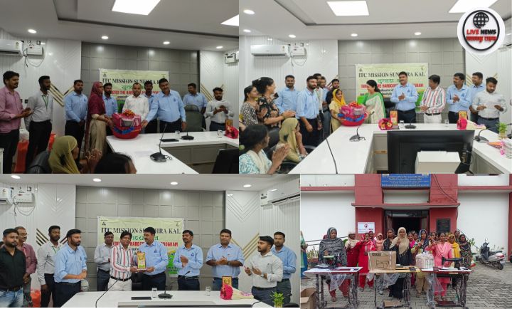 "हरिद्वार में महिलाओं को स्वरोजगार किट वितरित करते अधिकारी"