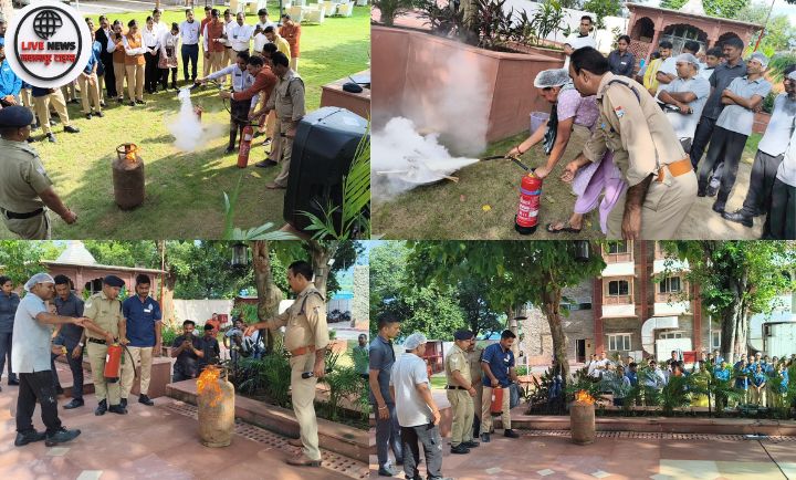 “हरिद्वार के भागीरथी होटल में अग्निशमन विभाग की टीम द्वारा होटल कर्मचारियों को फायर सेफ्टी ट्रेनिंग और मॉक ड्रिल सिखाई जा रही है।