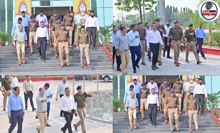 हरिद्वार में राष्ट्रपति दौरे की तैयारियों के निरीक्षण के दौरान जिलाधिकारी और एसएसपी अधिकारियों को निर्देश देते