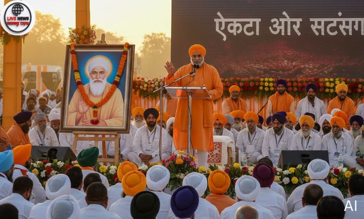 गुरु नानक देव के प्रकाश पर्व पर लखनऊ में मत्था टेकते मुख्यमंत्री योगी आदित्यनाथ”