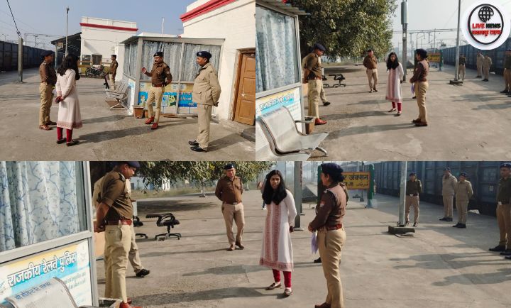 पुलिस अधीक्षक रेलवेज अरुणा भारती द्वारा जीआरपी थाना लक्सर का आकस्मिक निरीक्षण”