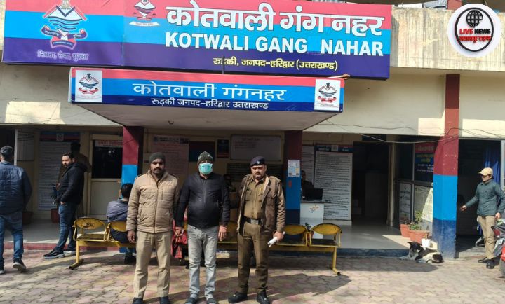 फरार वारंटी को गिरफ्तार करने वाली गंगनहर पुलिस टीम”