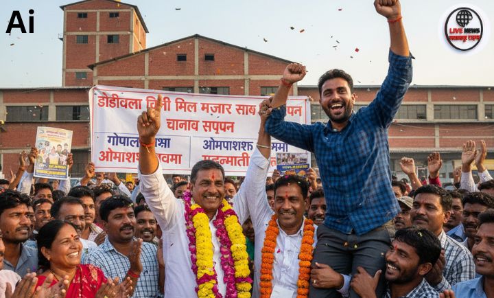 डोईवाला चीनी मिल मजदूर संघ के नवनिर्वाचित अध्यक्ष गोपाल शर्मा और महामंत्री ओमप्रकाश वर्मा