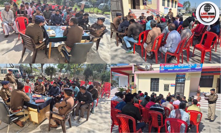 जटाशंकर महादेव मेला 2026 की सुरक्षा तैयारियों की समीक्षा करते खानपुर पुलिस अधिकारी”