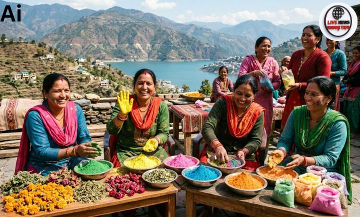 नई टिहरी में महिलाओं का हर्बल गुलाल बना होली की पहली पसंद प्राकृतिक रंगों की बाजार में बढ़ी मांग…