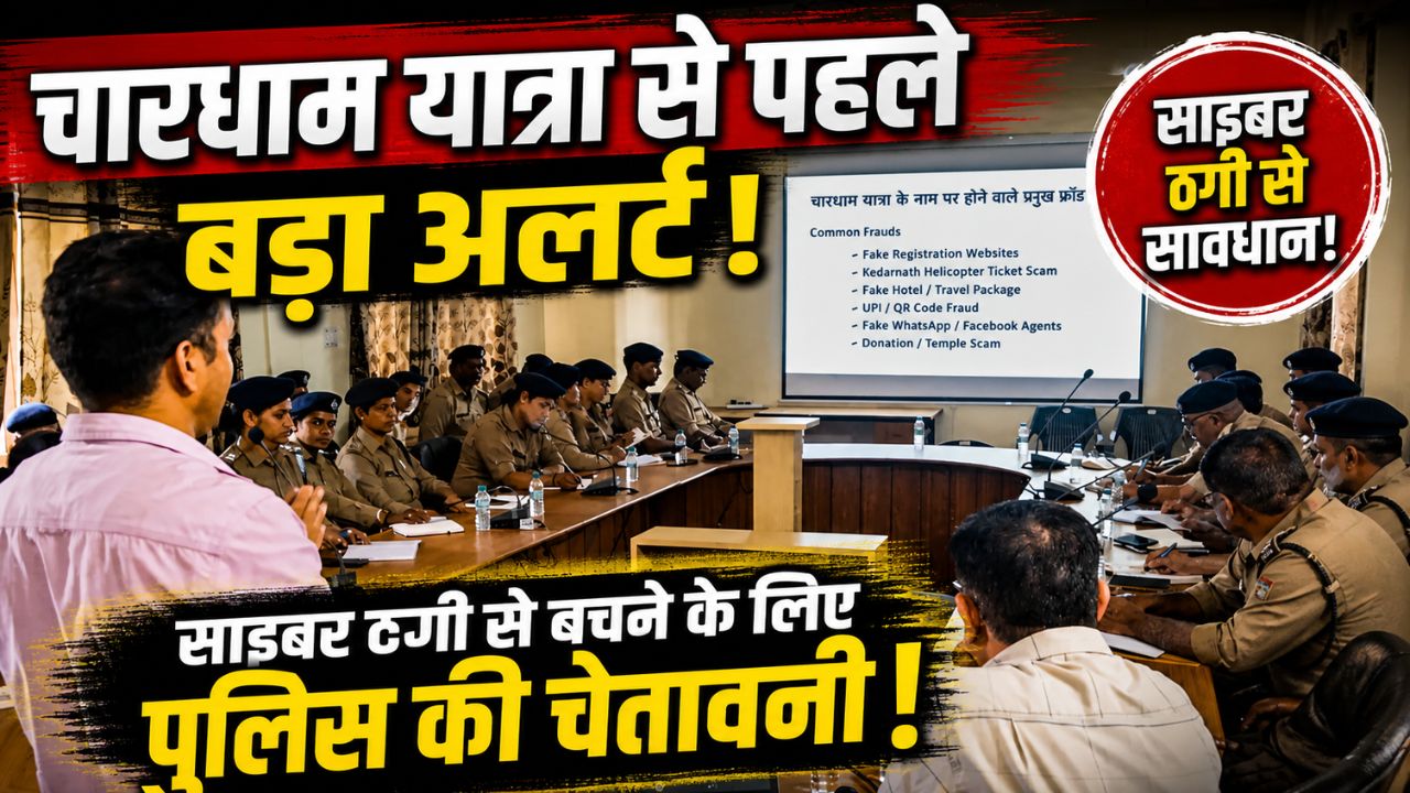 हरिद्वार में जीआरपी द्वारा चारधाम यात्रा से पहले साइबर अपराध रोकथाम प्रशिक्षण कार्यक्रम का दृश्य