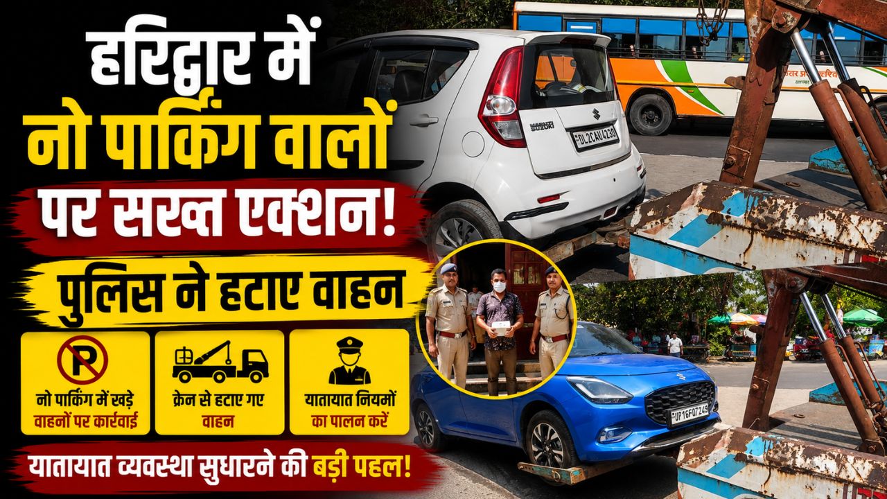 हरिद्वार में नो पार्किंग के खिलाफ सख्त अभियान…