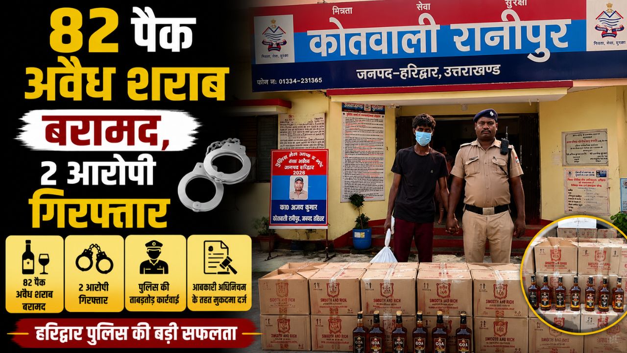 रानीपुर छापेमारी अभियान में 82 पैक शराब बरामद अवैध कारोबार पर पुलिस का शिकंजा…