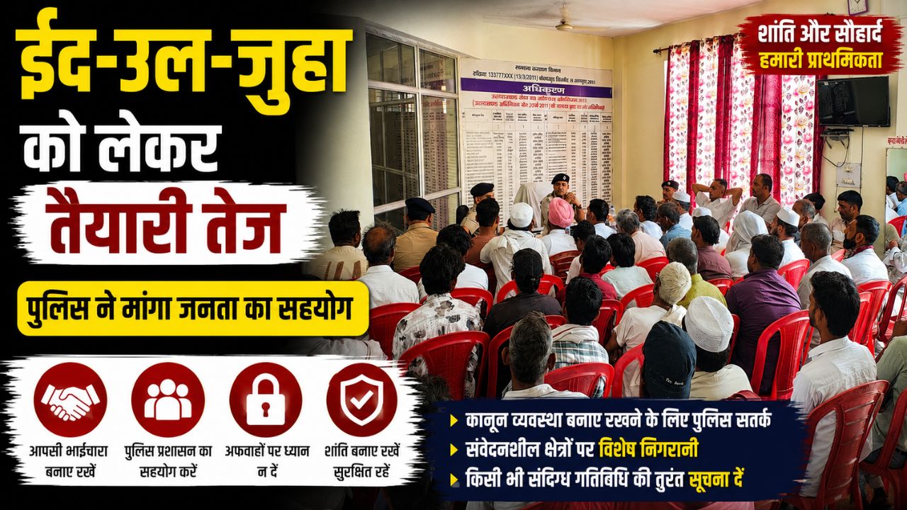 बुग्गावाला थाने में ईद-उल-जुहा को लेकर शांति समिति की बैठक आयोजित…