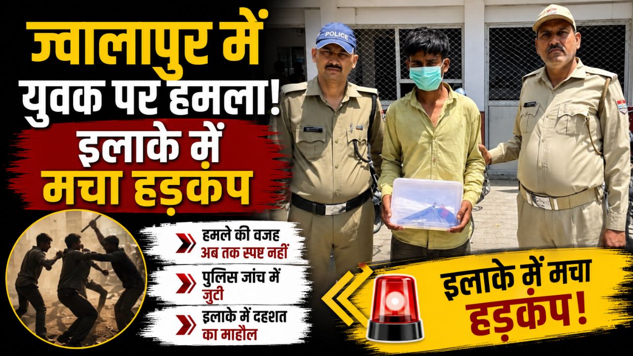 ज्वालापुर में युवक पर हमले से मचा हड़कंप एक आरोपी को हिरासत में लिया दूसरे की तलाश जारी…