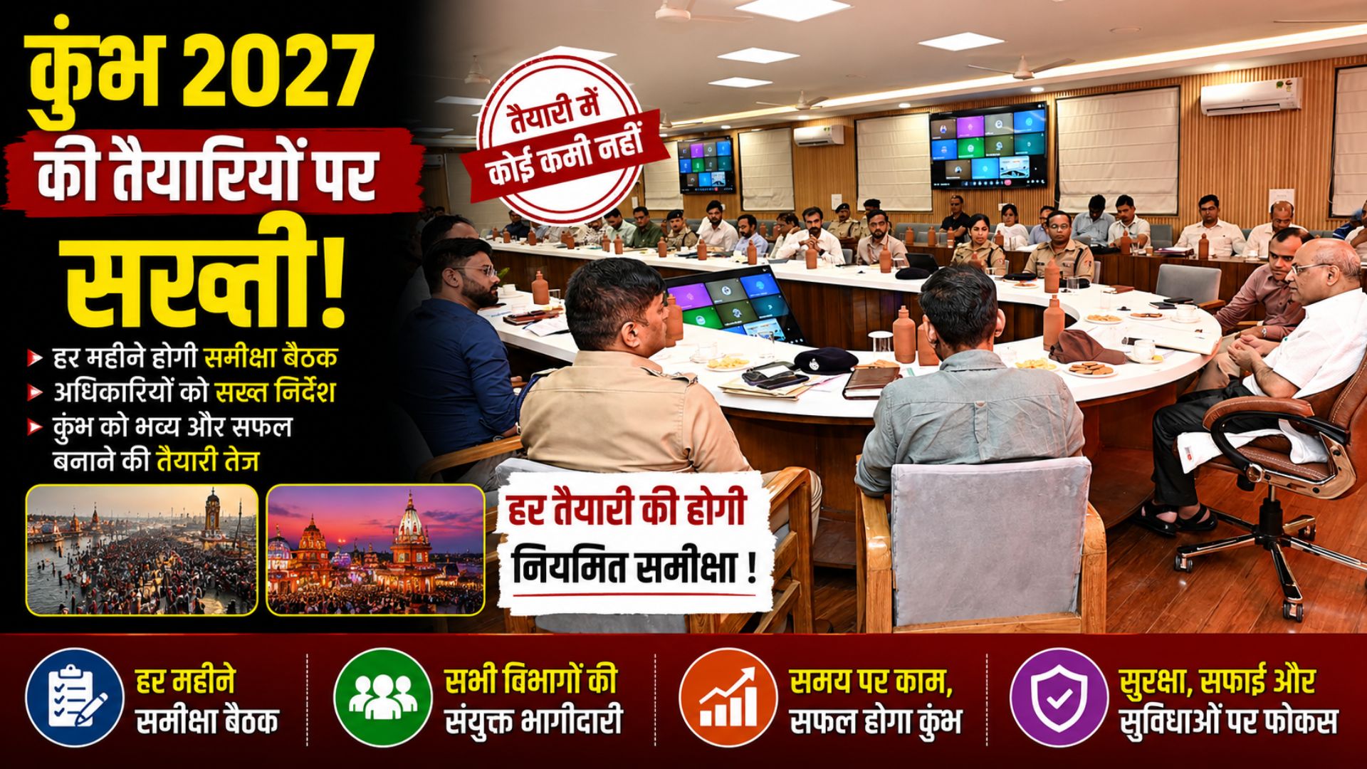 कुंभ मेला-2027 की तैयारियों में तेजी समयबद्ध कार्यों और जवाबदेही पर गढ़वाल…