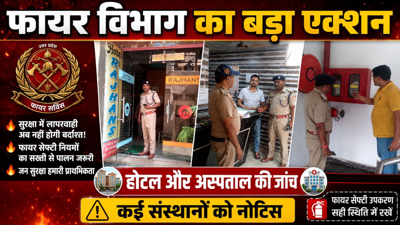 रुड़की में होटल और अस्पताल का फायर ऑडिट करती फायर विभाग की टीम