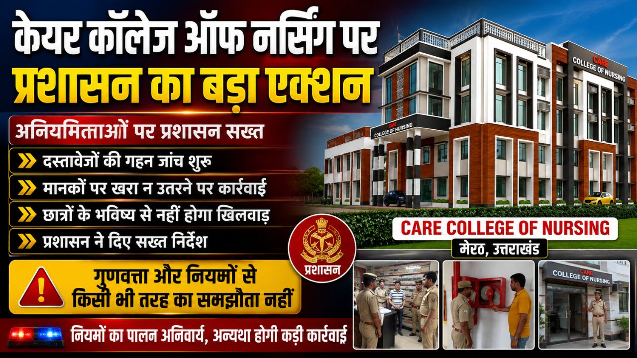 केयर कॉलेज ऑफ नर्सिंग बहादराबाद में राज्य नर्सिंग प्रवेश परीक्षा 2026 की तैयारियां