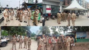 ड्यूटी प्वाइंट पर पहुंचे वरिष्ठ अधिकारी पुलिस बल को किया ब्रीफ व्यवस्थाओं का लिया जायजा…