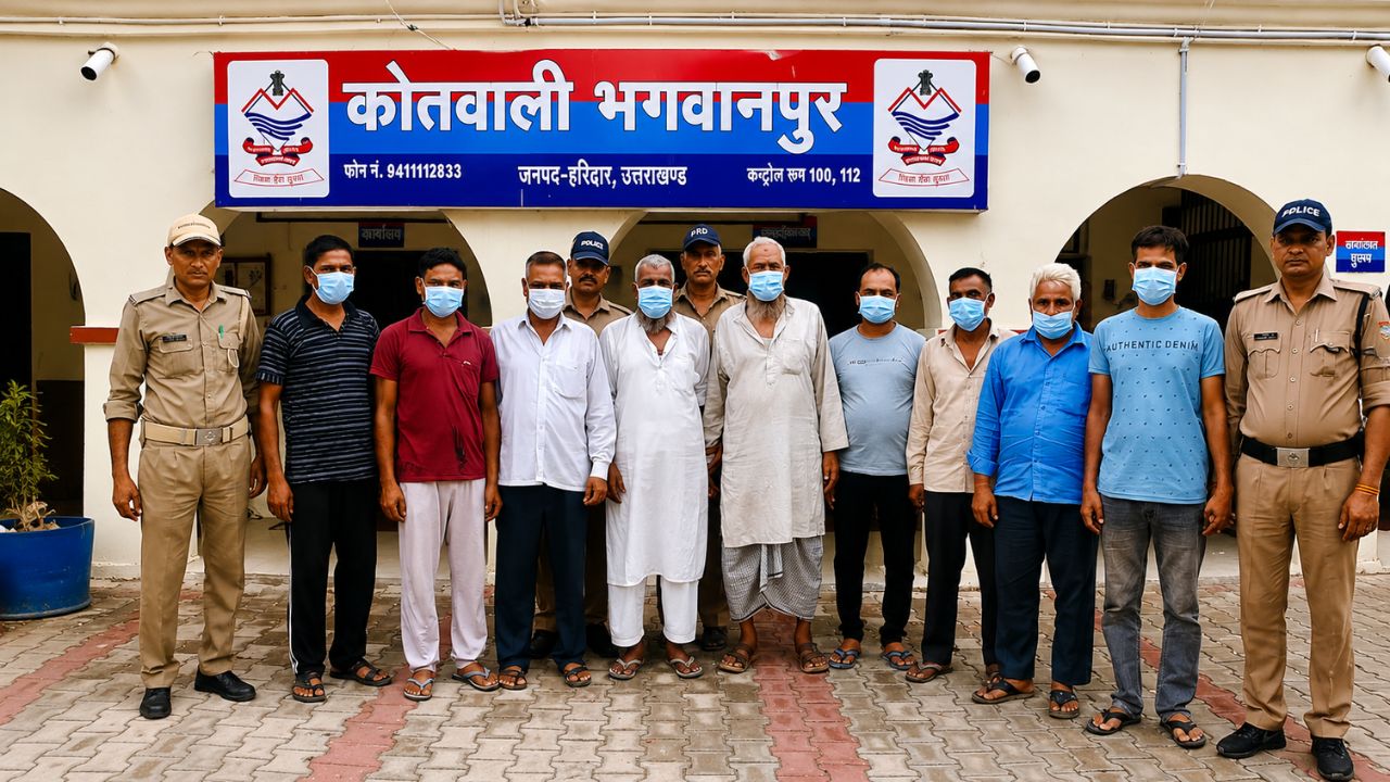 भगवानपुर में देर रात अभियान में 9 गैर-जमानती वारंटी गिरफ्तार…