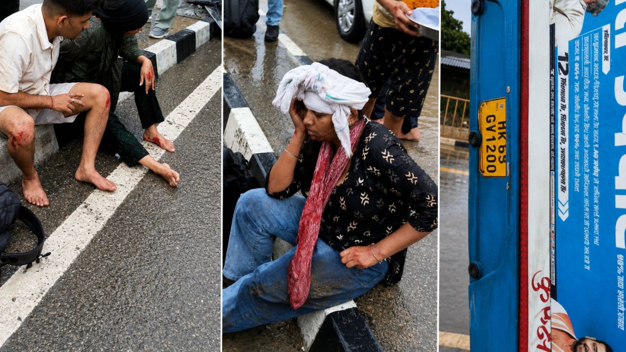भगवानपुर के पुहाना क्षेत्र में पलटी हरियाणा रोडवेज बस के बाद राहत एवं बचाव कार्य करते स्थानीय लोग और पुलिस।"