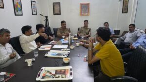 कांवड़ यात्रा  बहादराबाद में औद्योगिक इकाइयों के कर्मचारियों के साथ की बैठक यातायात और सुरक्षा…