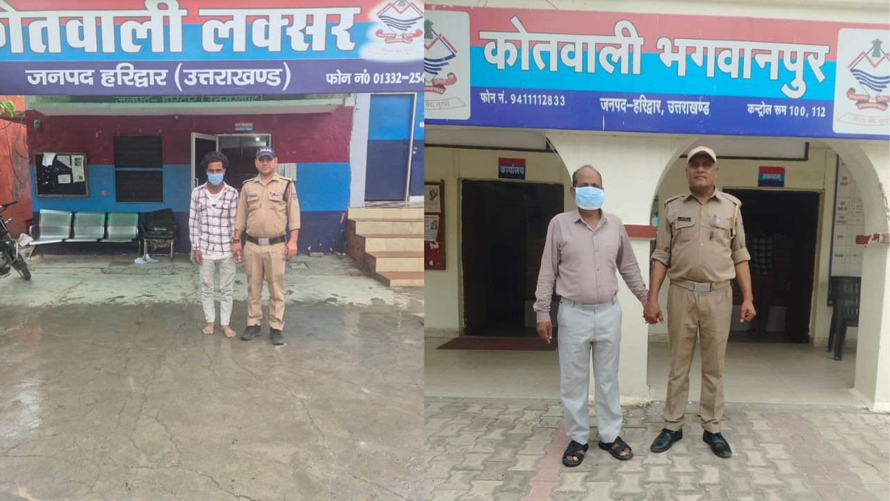 ऑपरेशन प्रहार के तहत लक्सर और भगवानपुर क्षेत्र से गिरफ्तार किए गए वारंटियों की कार्रवाई करती हरिद्वार पुलिस