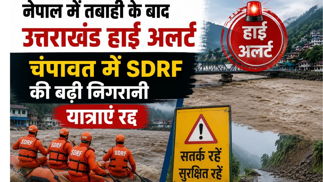 नेपाल में तबाही के बाद उत्तराखंड हाई अलर्ट चंपावत में SDRF की बढ़ी निगरानी यात्राएं रद्द…