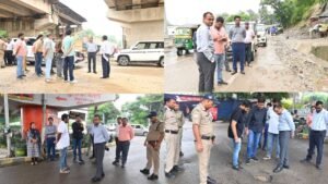हरिद्वार की सड़कों पर खुद उतरे DM मयूर दीक्षित गड्ढों और फ्लाईओवर निर्माण का लिया जायजा…