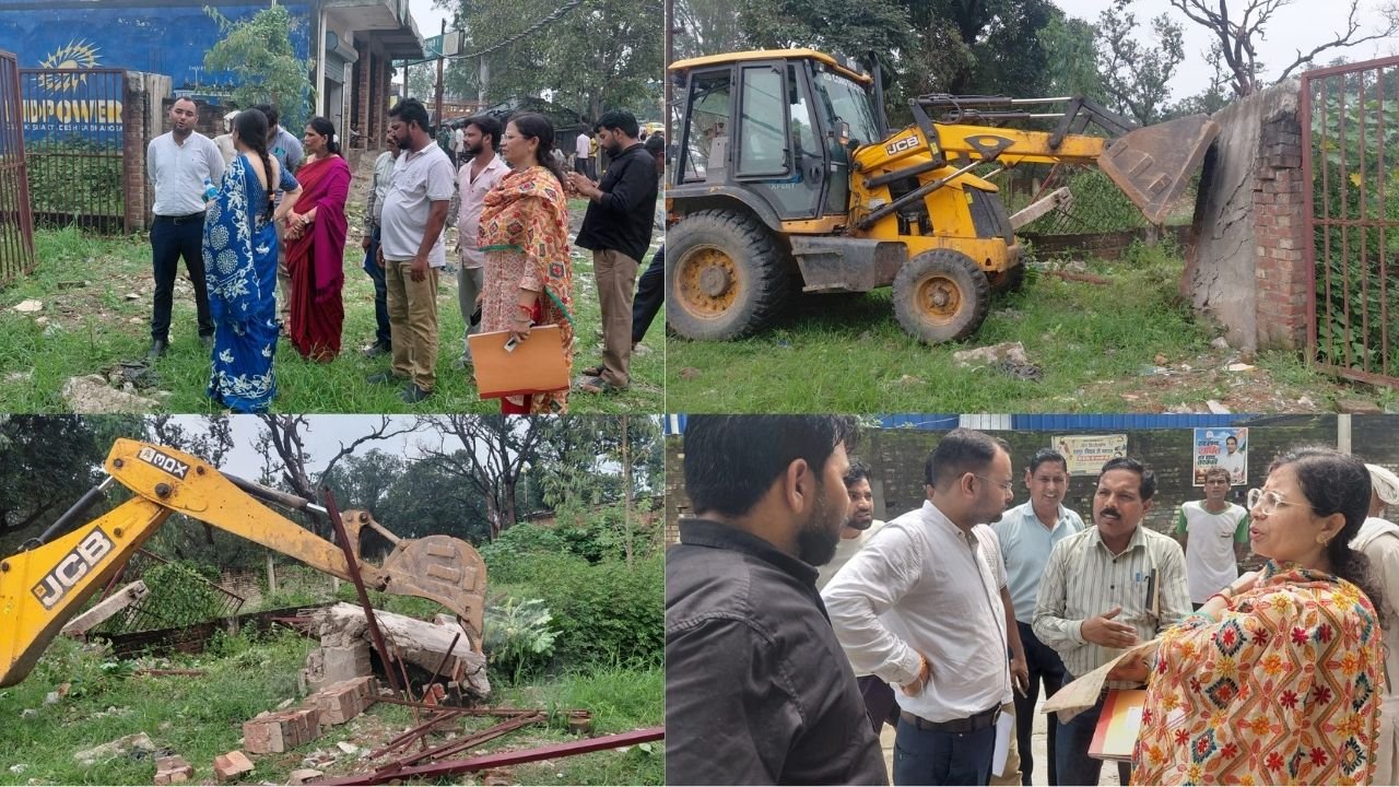 इब्राहिमपुर में स्कूल की जमीन से अतिक्रमण हटाया, शिक्षा विभाग को सौंपी गई भूमि