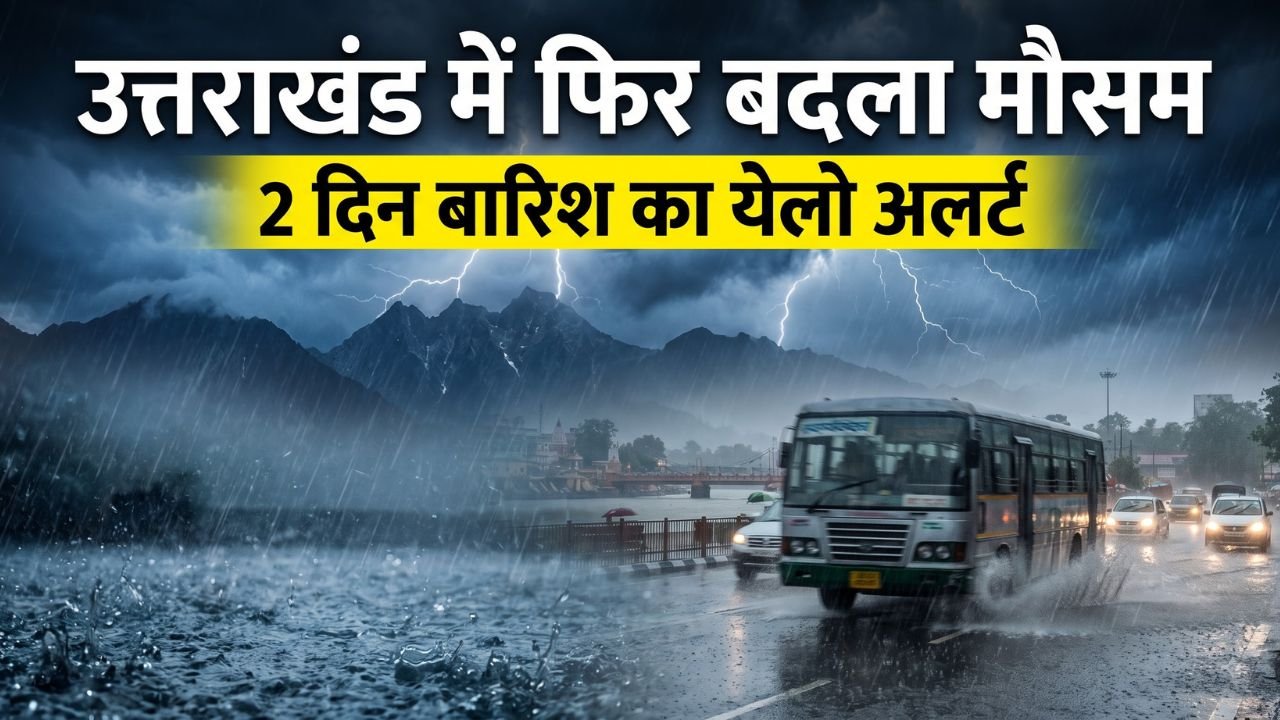 उत्तराखंड में फिर बदला मौसम का मिजाज, 2 दिन बारिश का येलो अलर्ट; हरिद्वार समेत इन जिलों में बरसेंगे बदरा…