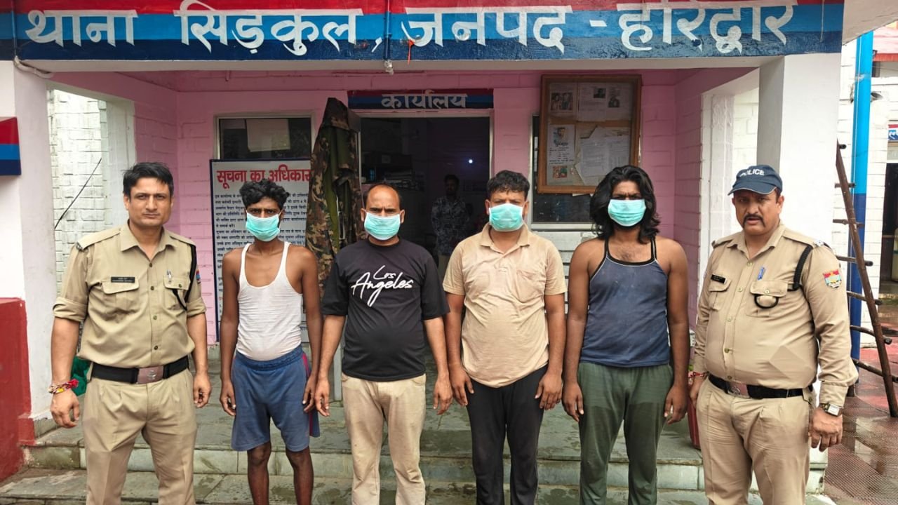 हरिद्वार के सिडकुल थाना क्षेत्र में सड़क पर हुड़दंग के मामले में पुलिस की कार्रवाई