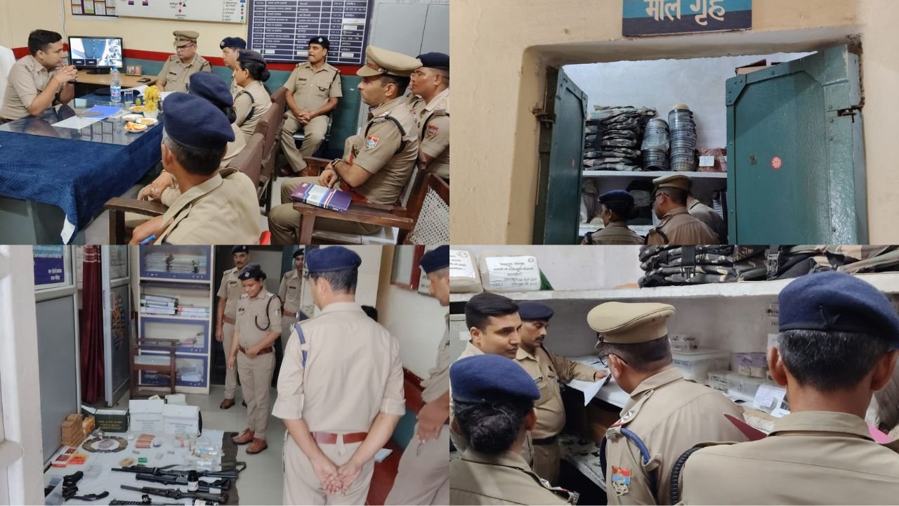 काठगोदाम जीआरपी थाने के निरीक्षण के दौरान पुलिस उपाधीक्षक अनूज