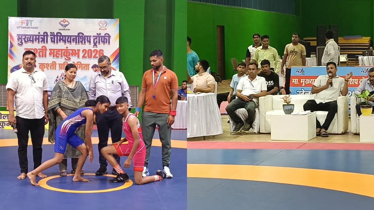 खेल महाकुंभ 2026-27 रोशनाबाद में राज्य स्तरीय कुश्ती प्रतियोगिता का शुभारंभ खिलाड़ियों ने दिखाया दमखम…