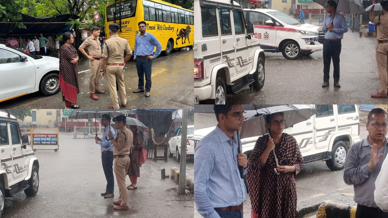 हरिद्वार रेलवे स्टेशन क्षेत्र में यातायात व्यवस्था सुधारने के लिए अधिकारियों का संयुक्त स्थलीय निरीक्षण