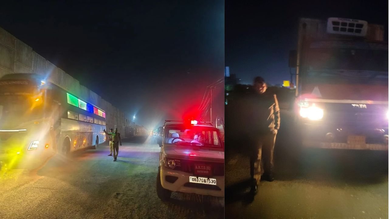 हरिद्वार में तड़के 4 बजे परिवहन विभाग का छापा 50 से अधिक बसों के चालान 5 बसें सीज…
